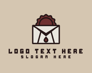 Communication - Vampire Mail Envelope logo design