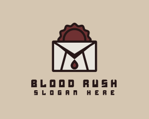 Vampire Mail Envelope logo design