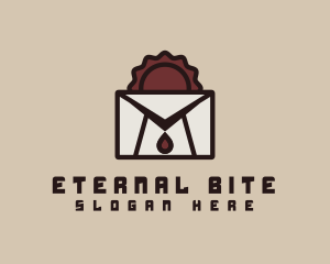 Vampire Mail Envelope logo design
