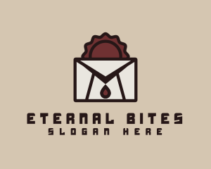 Vampire - Vampire Mail Envelope logo design