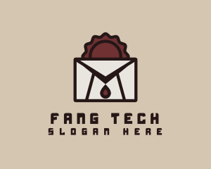 Fang - Vampire Mail Envelope logo design