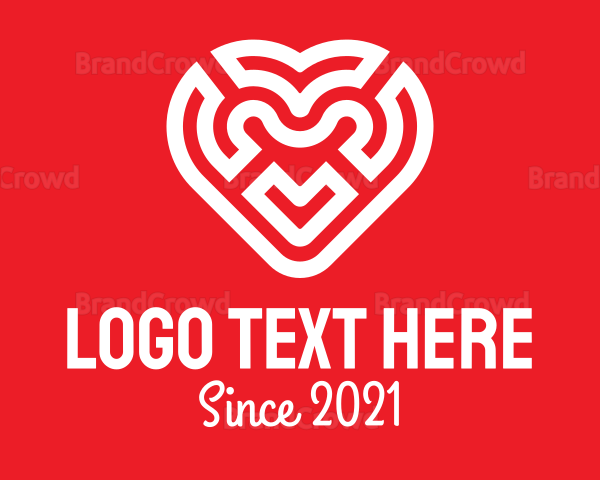 Red Heart Maze Logo