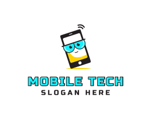 Mobile - Nerd Mobile Phone logo design