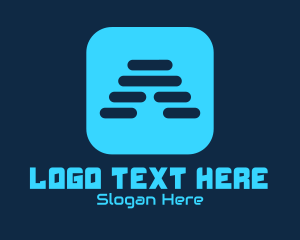 Stream - Music Streaming Application Letter A logo design