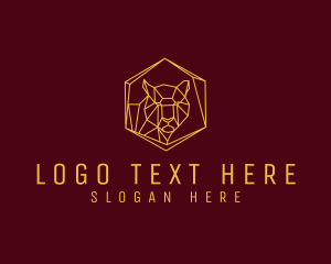Hunting - Hexagon Tiger Animal logo design