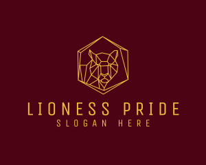 Hexagon Tiger Animal logo design