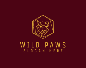 Hexagon Tiger Animal logo design