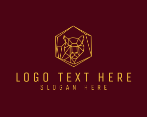 Panther - Hexagon Tiger Animal logo design