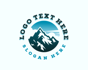 Backpacker - Horizon Mountain Peak logo design