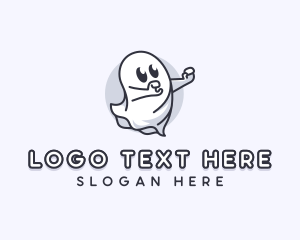 Cartoon - Haunted Horror Ghost logo design