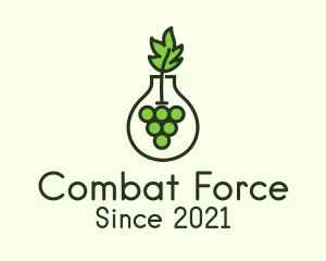 Wine Business - Vase Grape Leaf logo design