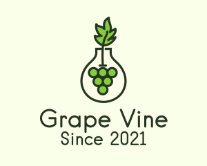 Grape - Vase Grape Leaf logo design