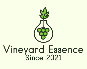 Vase Grape Leaf logo design