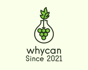Wine - Vase Grape Leaf logo design