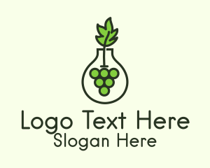 Vase Grape Leaf Logo