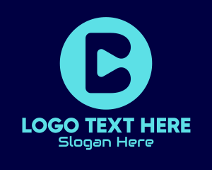 Stream - Blue Streaming App Letter C logo design