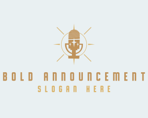 Microphone Vocalist Recording logo design