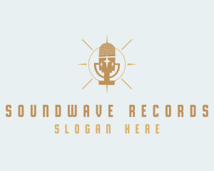Microphone Vocalist Recording logo design