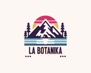 Hiker - Mountain Summit Hiking logo design