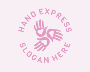 Foundation Hand Heart logo design