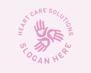 Foundation Hand Heart logo design