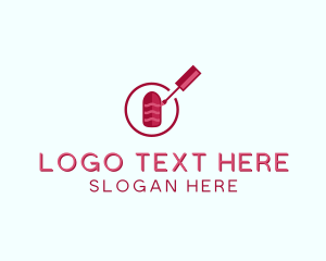 Nail - Red Nail Polish logo design