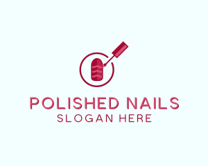 Nail - Red Nail Polish logo design