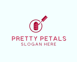 Red Nail Polish logo design