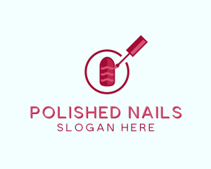 Red Nail Polish logo design