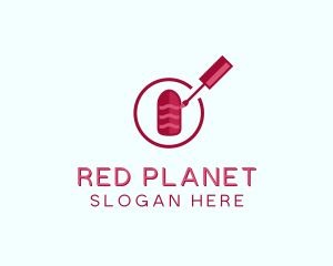 Red Nail Polish logo design