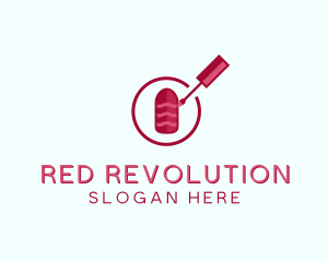 Red Nail Polish logo design