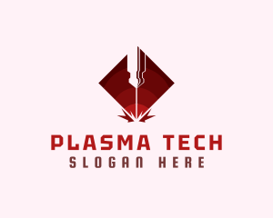 Plasma - Industrial Laser Cutter logo design