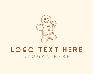 Vintage - Gingerbread Cookie Baker logo design