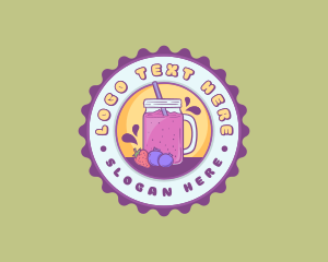 Seal Stamp - Cute Quirky Fruit Smoothie logo design