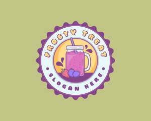 Cute Quirky Fruit Smoothie logo design