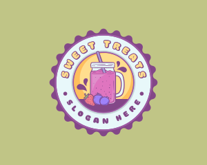 Cute Quirky Fruit Smoothie logo design