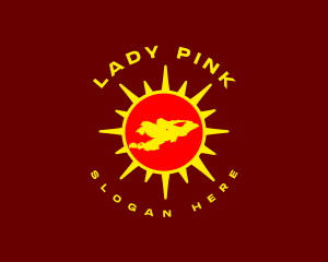 Kyrgyzstan Map Sun Logo