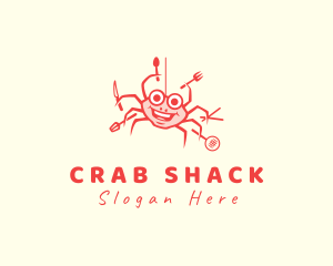 Seafood Crab Cook logo design