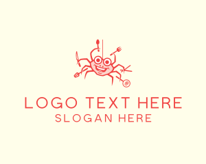 Steamed Crab - Seafood Crab Cook logo design