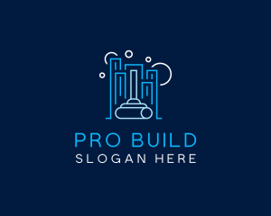 Vacuum Cleaner Building logo design