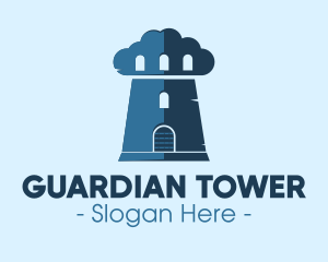 Cloud Fort Tower logo design