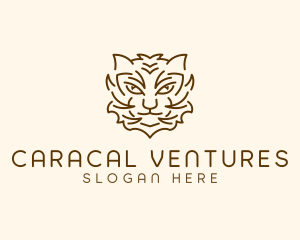 Caracal - Wild Bobcat Head logo design