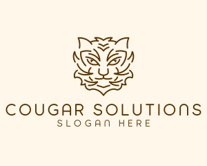 Cougar - Wild Bobcat Head logo design