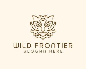 Wild Bobcat Head logo design