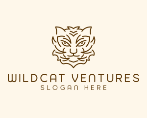 Wild Bobcat Head logo design