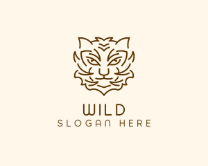 Wild Bobcat Head logo design