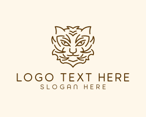 Cougar - Wild Bobcat Head logo design
