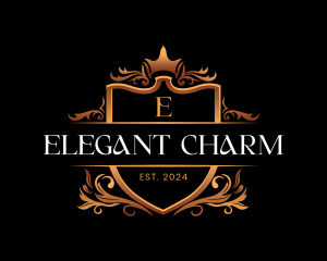 Crown Shield Elegant logo design