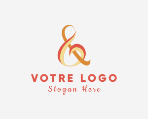 Lettering - Fashion Ampersand Calligraphy logo design