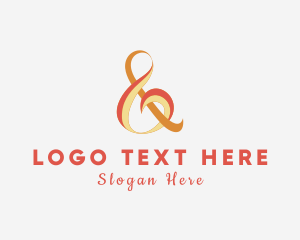 Shop - Fashion Ampersand Calligraphy logo design